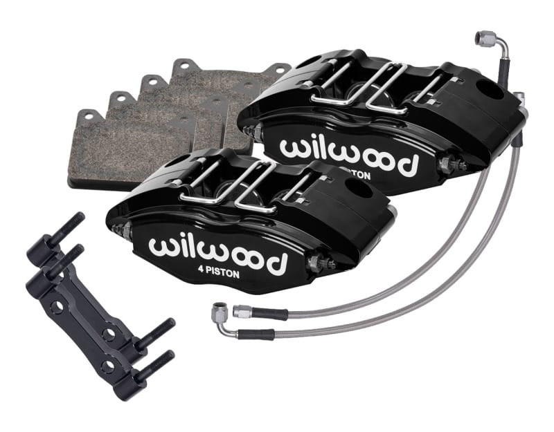 Wilwood — Wilwood 69-74 Porsche 911 Front Powerlite Caliper Kit 3in MT - Black