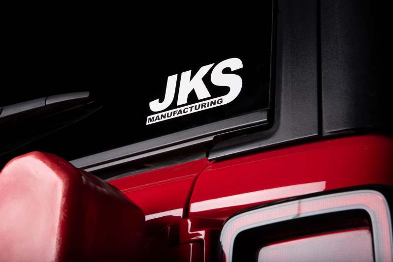 JKS Manufacturing — JKS Manufacturing 2.5x5 Diecut Decal - White
JKS Decal 2.5" x 5”