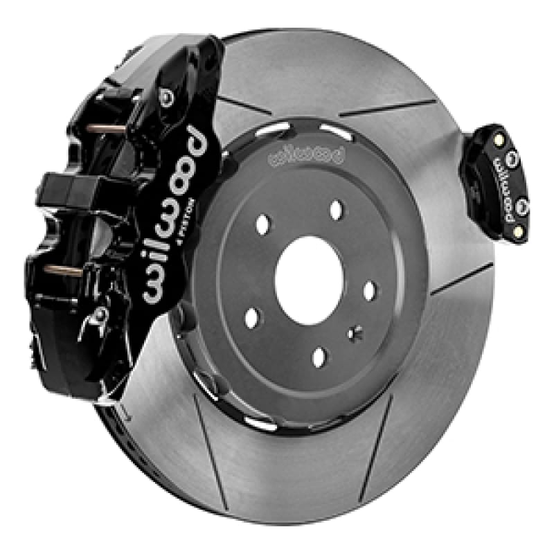 Wilwood — Wilwood 20-23 Chevy Corvette C8 Aero4 Black Rear Big Brake Kit - Slotted