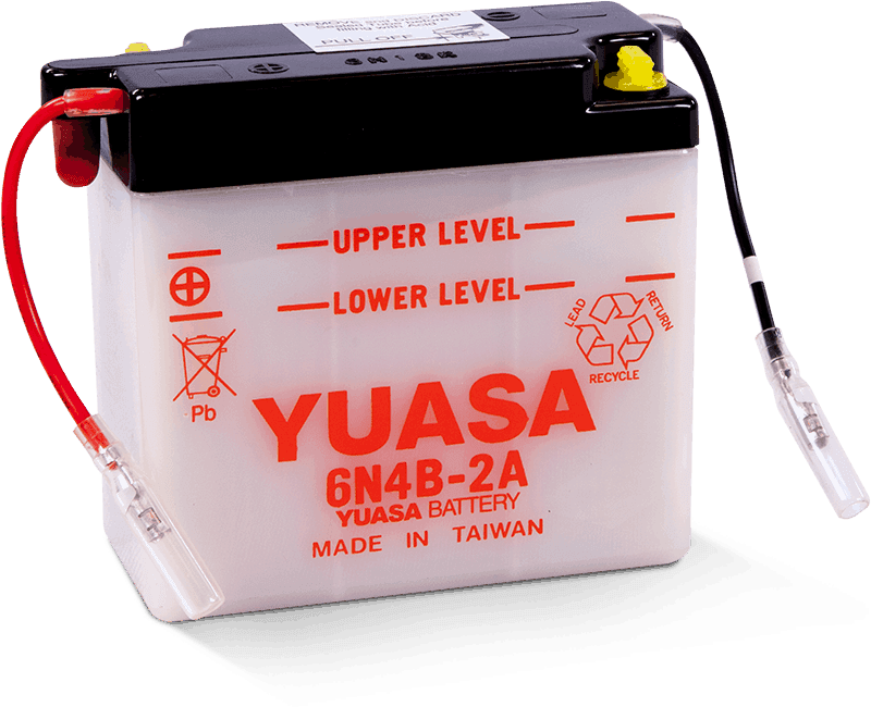 Yuasa Battery — Yuasa 6N4B-2A Conventional 6-Volt Battery