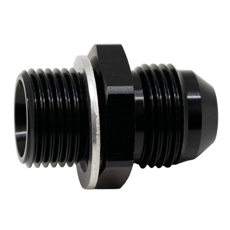 DeatschWerks — DeatschWerks 8AN Male Flare to M18 X 1.5 Male Metric Adapter (Incl Washer) - Anodized Matte Black
Lines & Fittings