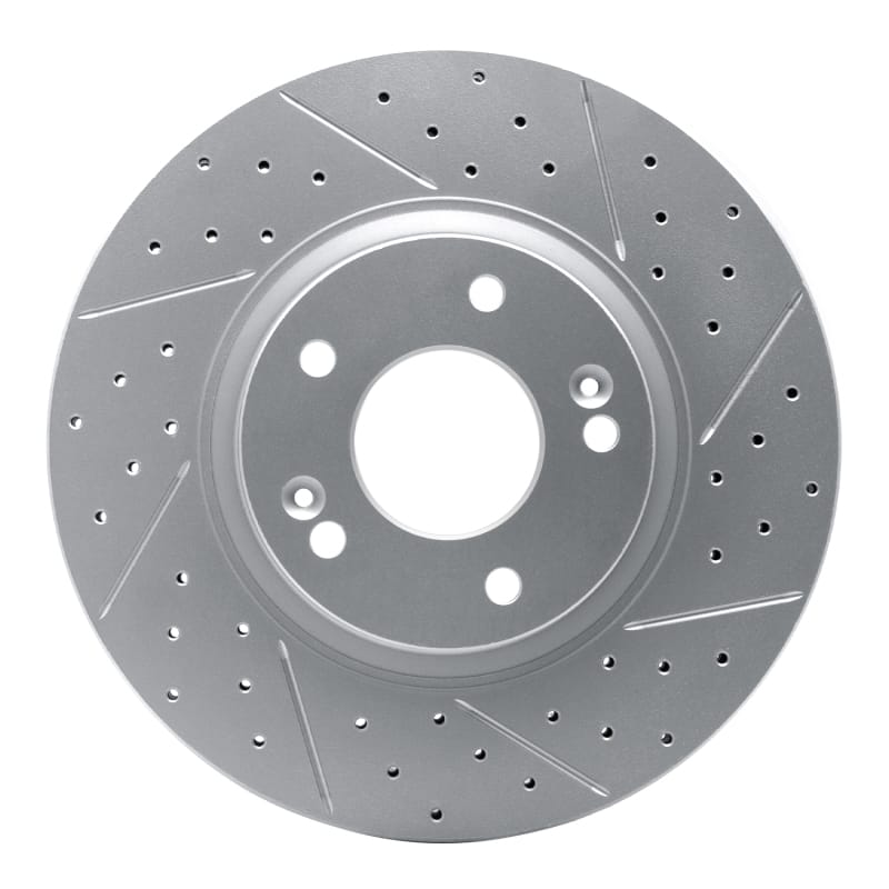 R1 Concepts — R1 10-13 Hyundai Santa Fe Front Right Drilled & Slotted Geo-Carbon Rotor