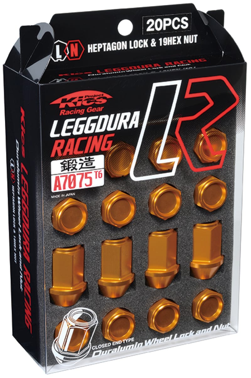 Project Kics — Project Kics 12x1.50 Leggdura Racing Lug Nuts - Yellow Gold w/Laser Logo (20 Pcs)