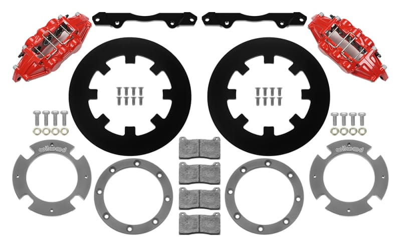 Wilwood — Wilwood 17-21 Can-Am X3RS Red 6-Piston Front Kit 11.25in - Undrilled Rotors