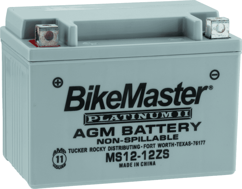BikeMaster — MS12-12ZS Battery, 12V Battery, 151mm L x 87mm W x 110mm H, 140 CCA