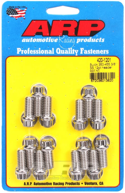 ARP — ARP Buick 350-455 3/8in SS 12pt header bolt kit