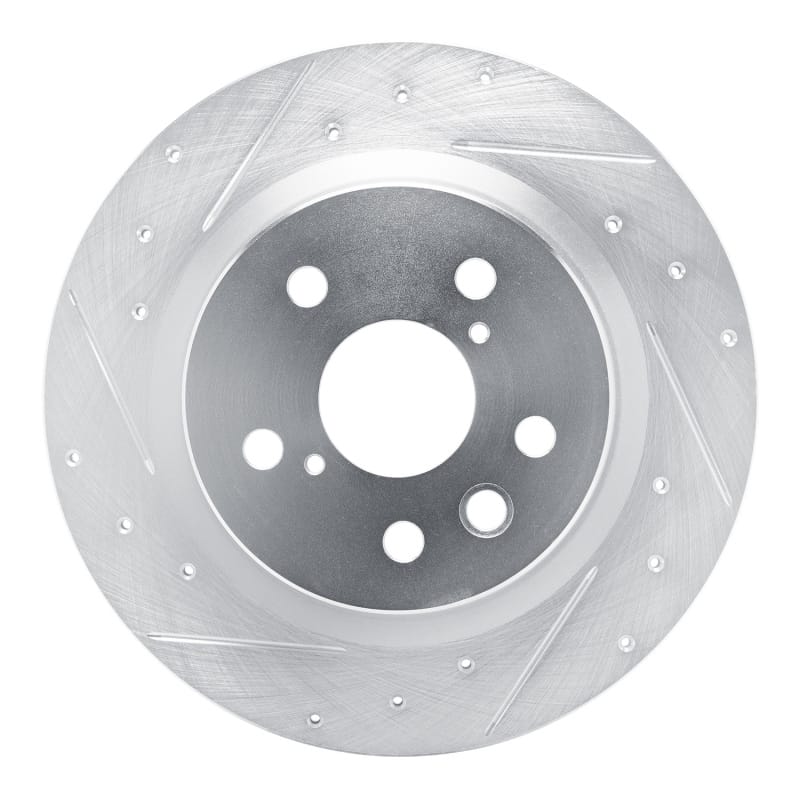 R1 Concepts — R1 2021-2025 Lexus IS300 Rear Left Drilled & Slotted Silver Brake Rotor