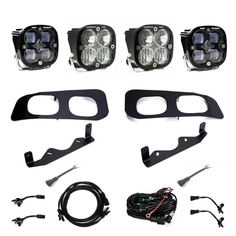 Baja Designs — Baja Designs 2023+ Ford F250/F350 Super Duty Squadron SAE/Pro Fog Pocket Kit - Clear Toggle