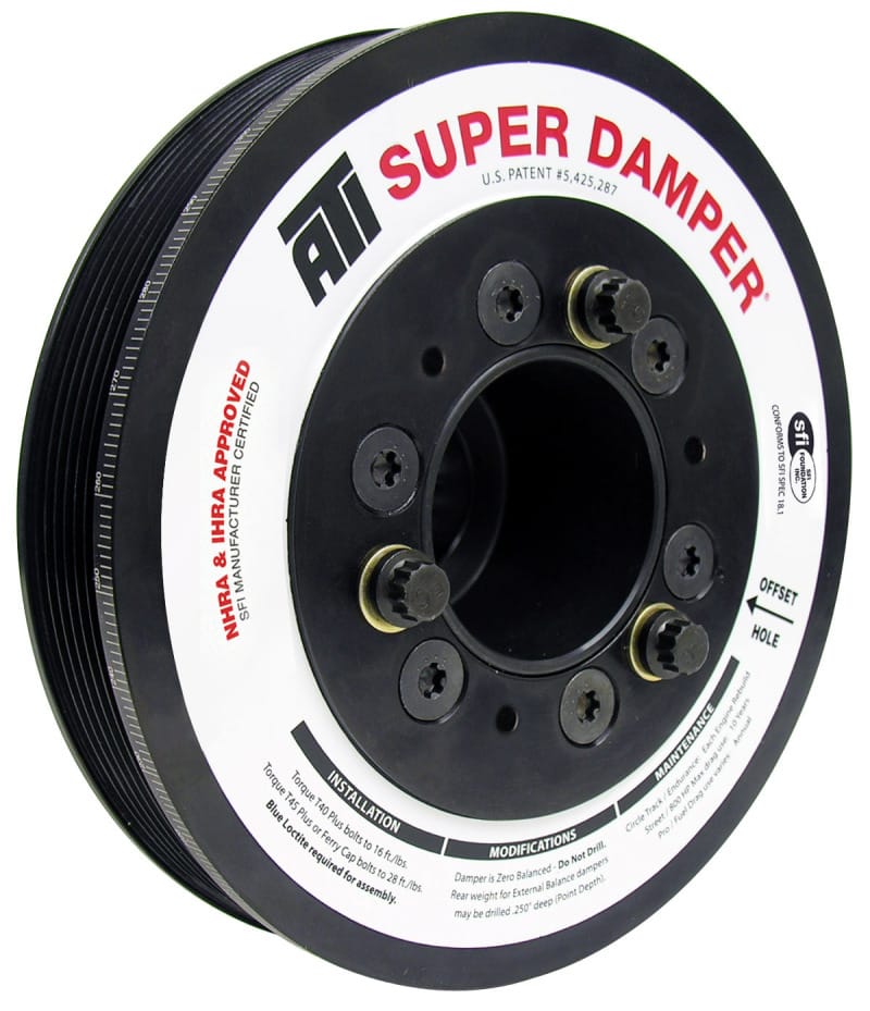 ATI — ATI Damper - 7.48in - Alum - 6 Grv - Dodge - 05-10 - 17 Per OD - Non VVT 6.1L/392/426 - 3 Ring