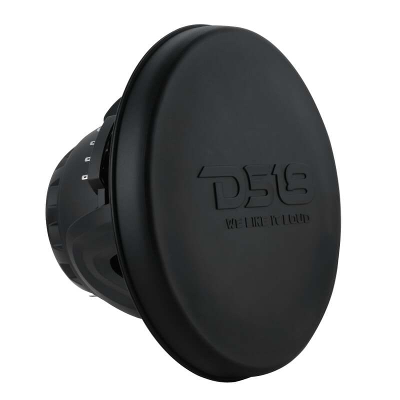 DS18 — DS18 Hybrid Marine Speaker w/ Driver And RGB LEDs 8in 2-Way 350 Watts RMS 4 ohm Black w/ Covers
