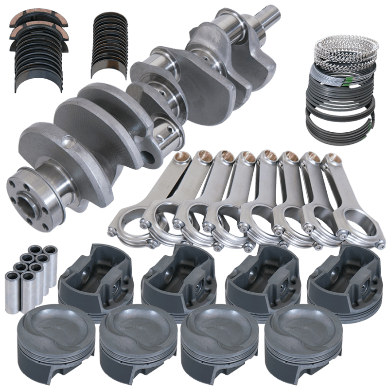 Eagle — Eagle Ford 351W SVO 4.000in Crank 2.750in Mains 6.200in H-Beam 4.030in Pistons Rotating Assembly
Competition Assembly