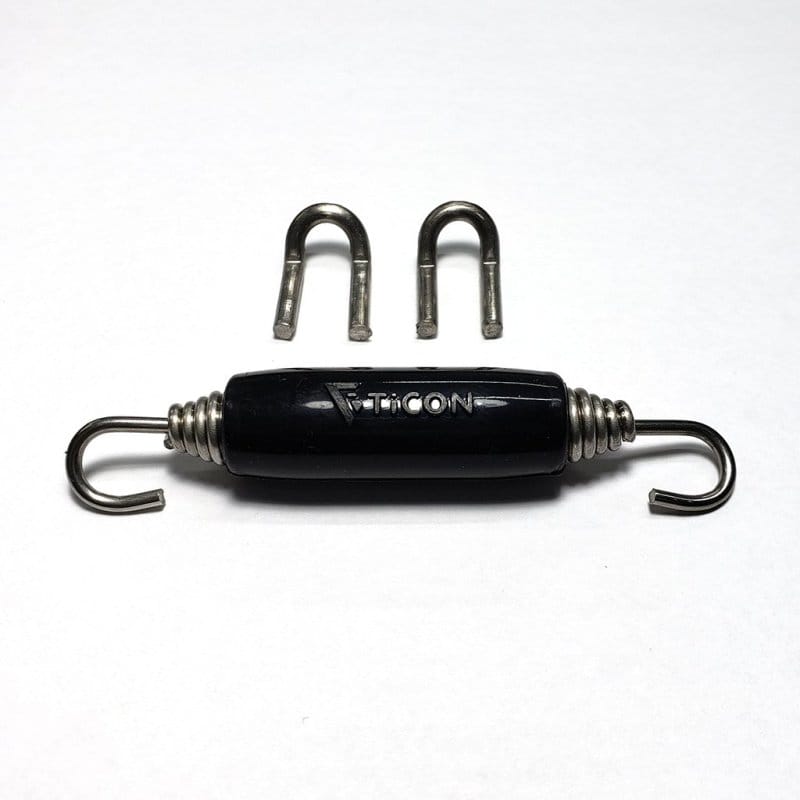 Ticon — Ticon Industries Black Silicone Titanium Spring Tab and Spring Kit (2 Tabs/1 Spring) - Single Kit