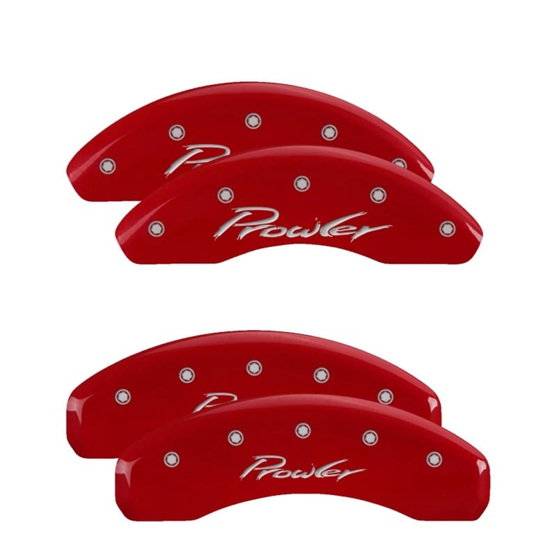 MGP — MGP 4 Caliper Covers Engraved Front & Rear Prowler Red finish silver ch
Caliper Covers