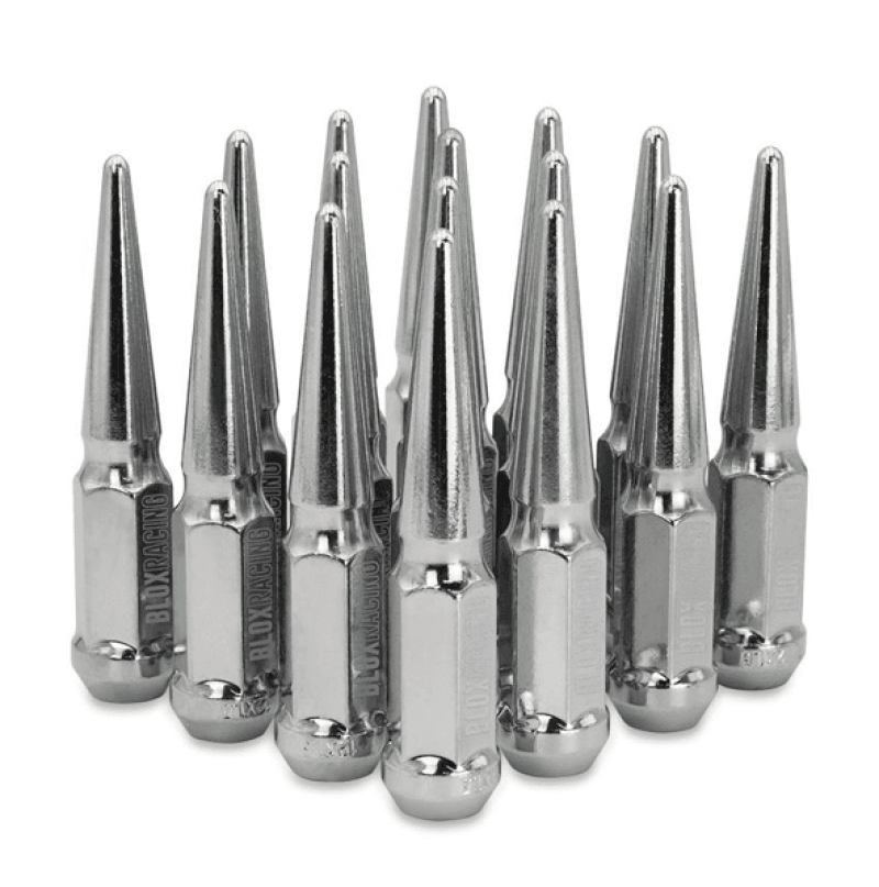BLOX Racing — BLOX Racing Spike Forged Lug Nuts - Chrome 12 x 1.25mm - Set of 16