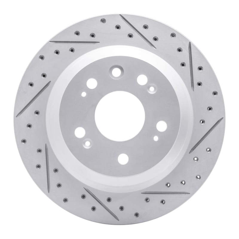 R1 Concepts — R1 05-12 Acura Rl Rear Right Drilled & Slotted Geo-Carbon Rotor