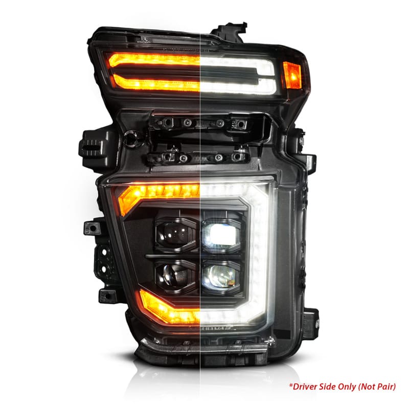 ANZO — ANZO Z-Series 20-23 Chevy Silverado 2500/3500 Z-Series Full LED Proj Headlights Black - Driver Side