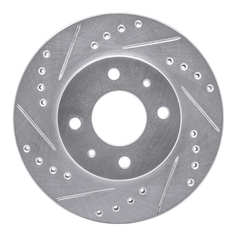 R1 Concepts — R1 95-00 Nissan Lucino (Mexico) Front Left Drilled & Slotted Silver Brake Rotor
R1 Brake Rotor Drill