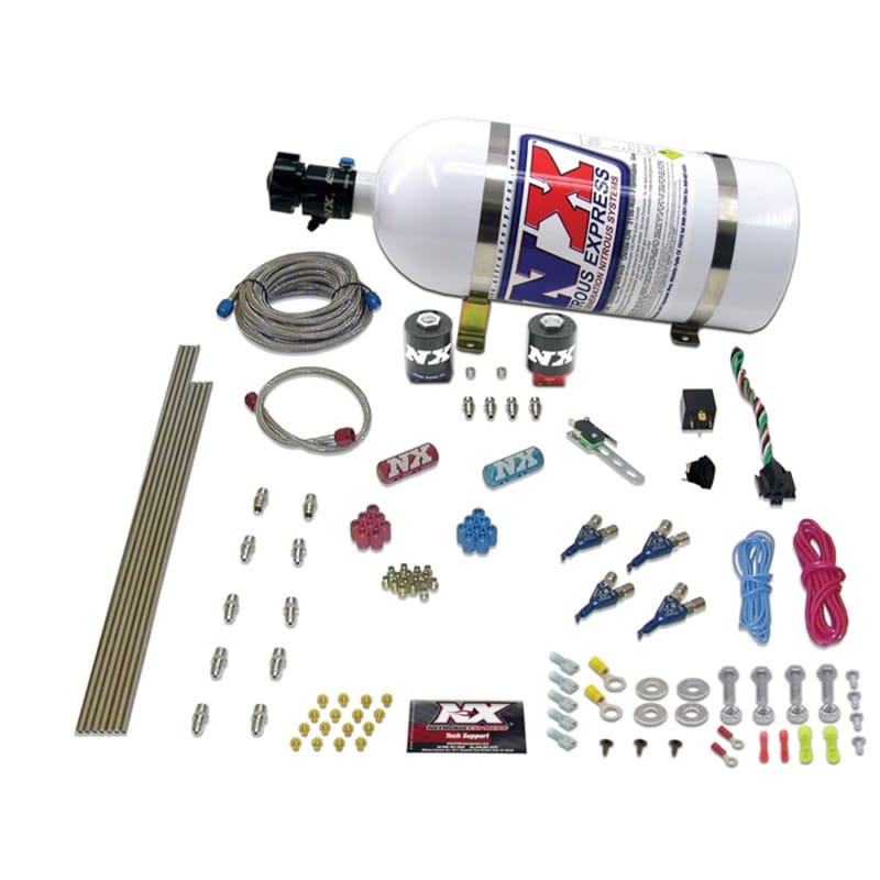 Nitrous Express — Nitrous Express 4 Cyl Alcohol Nitrous Kit (125-275HP) w/15lb Bottle
Injection System Kit
N2OSys
