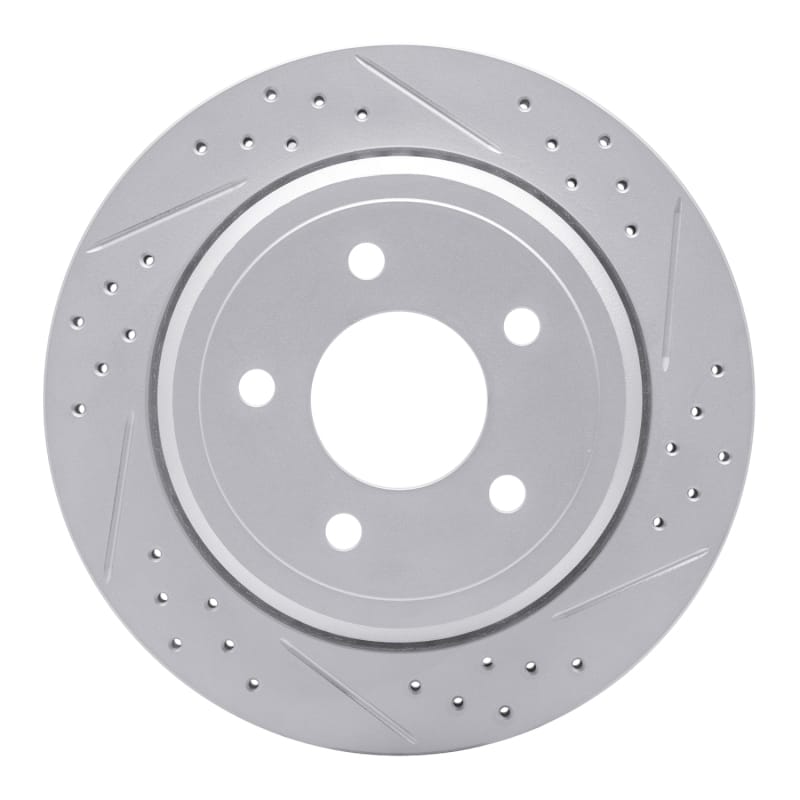 R1 Concepts — R1 03-11 Ford Crown Victoria Rear Right Drilled & Slotted Geo-Carbon Rotor