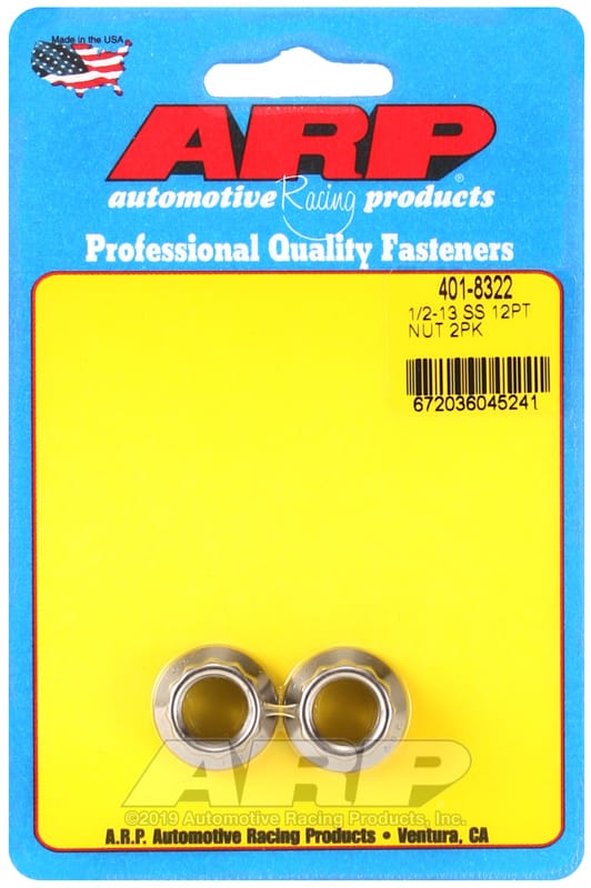 ARP — ARP 1/2-13 SS 12pt nut kit