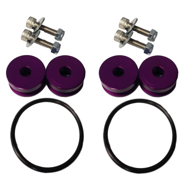 Torque Solution — Torque Solution Billet Bumper Quick Release Kit (Purple): Universal