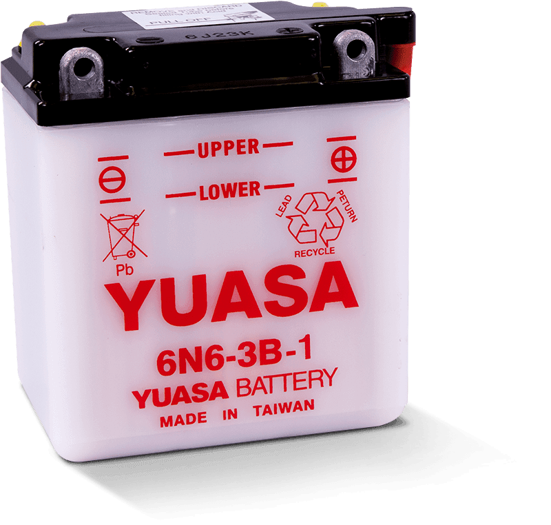 Yuasa Battery — Yuasa 6N6-3B-1 Conventional 6-Volt Battery