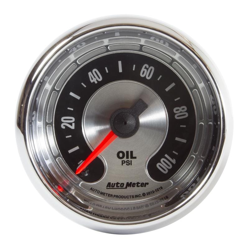 AutoMeter — Autometer American Muscle 2 1/16in 100PSI Mechanical Oil Pressure Gauge
GA 2" OILP MECH AM