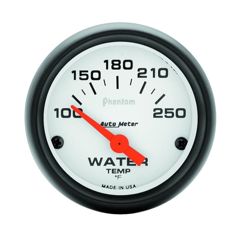 AutoMeter — Autometer Phantom 52mm 100-250 Deg F Electronic Water Temp Gauge
2" WATER TEMP, 100-2