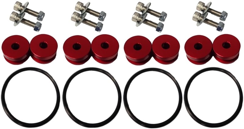Torque Solution — Torque Solution Billet Bumper Quick Release Kit Combo (Red): Universal