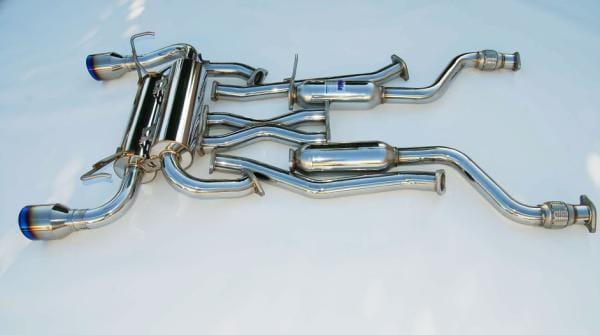 Invidia — Invidia 03-08 Infiniti G35 Coupe Gemini Rolled Titanium Tip Cat-back Exhaust