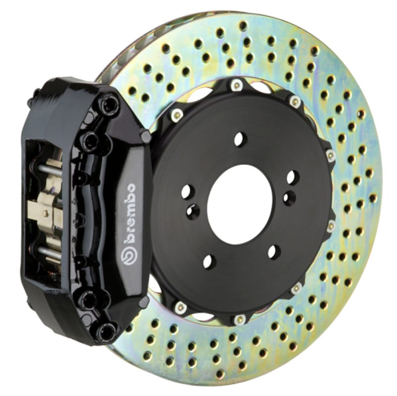 Brembo — Brembo 92-98 318i/325i (Excl. xDrive) Front GT BBK 4 Piston Cast 2pc 320x28 2pc Rotor Drilled-Black
