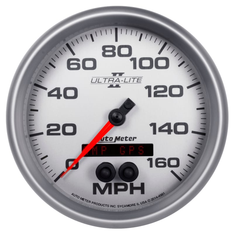 AutoMeter — Autometer Ultra-Lite II 5in 0-140MPH In-Dash Electronic GPS Programmable Speedometer
5" SPEEDO, 160 MPH,