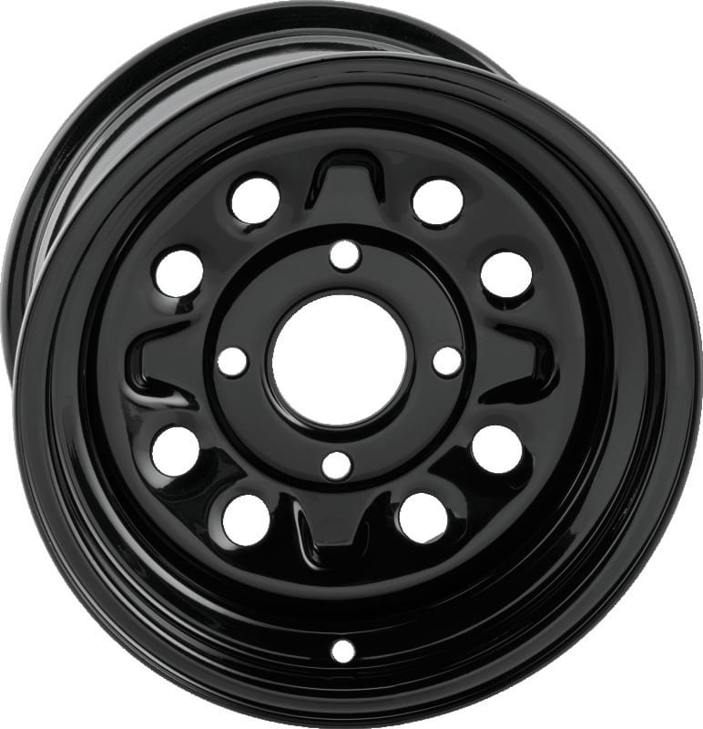 QuadBoss — Steely Wheel, 12x7, 4+3, 4/110, Black