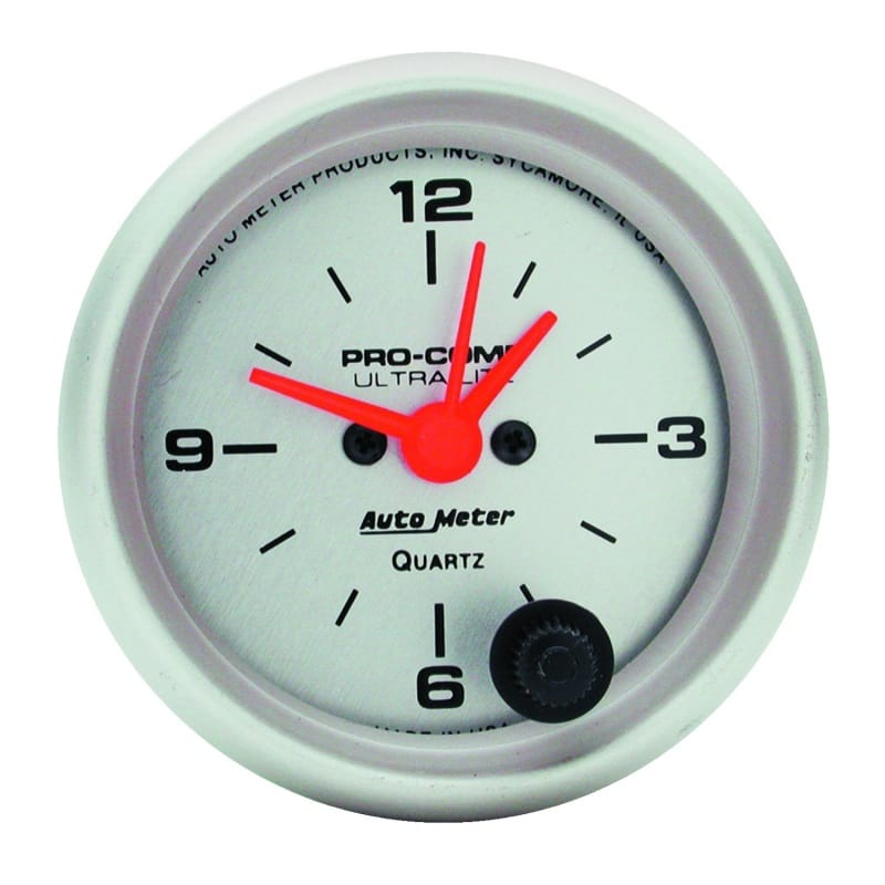 AutoMeter — Autometer Ultra-Lite 52mm Short Sweep Electronic Clock
2" CLOCK, 12 VOLT, E