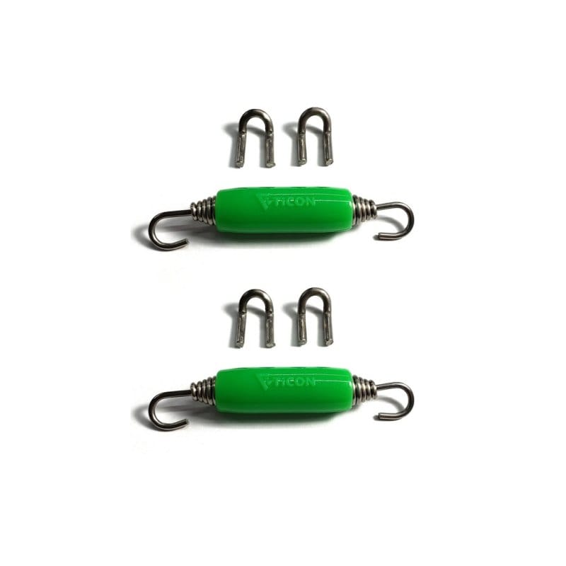 Ticon — Ticon Industries Green Silicone Titanium Spring Tab and Spring Kit (4 Tabs/2 Springs) - 2 Pack