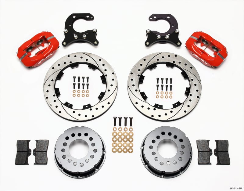 Wilwood — Wilwood Forged Dynalite P/S Rear Kit Drilled Red Big Ford 2.54in Offset
BRAKE KIT
