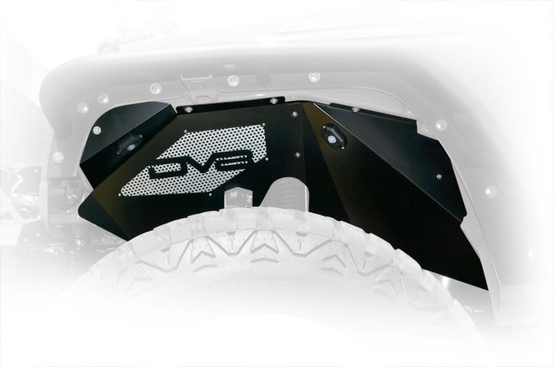 DV8 Offroad — DV8 Offroad 07-18 Jeep Wrangler JK Front Aluminum Inner Fender w/ Rock Lights - Black
Fender Liners