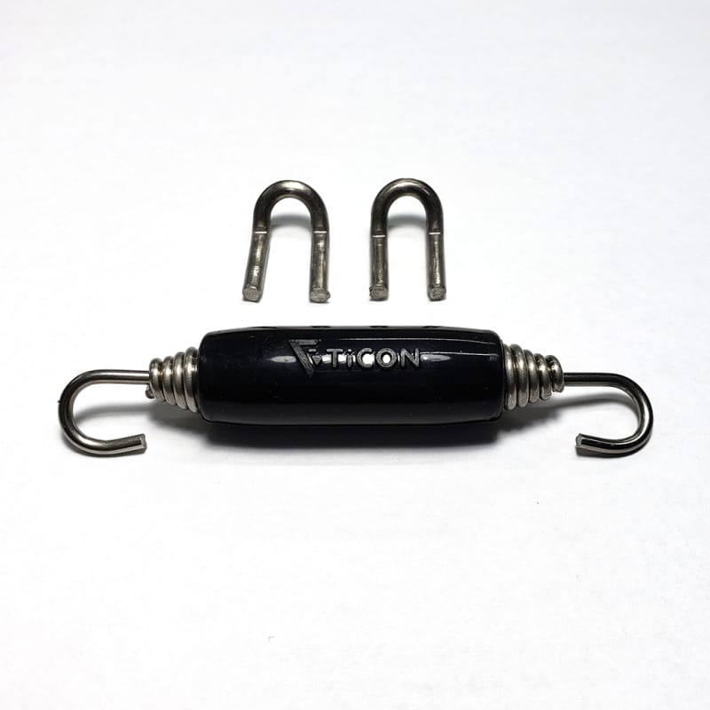 Stainless Bros — Stainless Bros Spring Tab Kit - Single SS304 (1 Spring 2 Hook and 1 Black Silicone Sleeve)