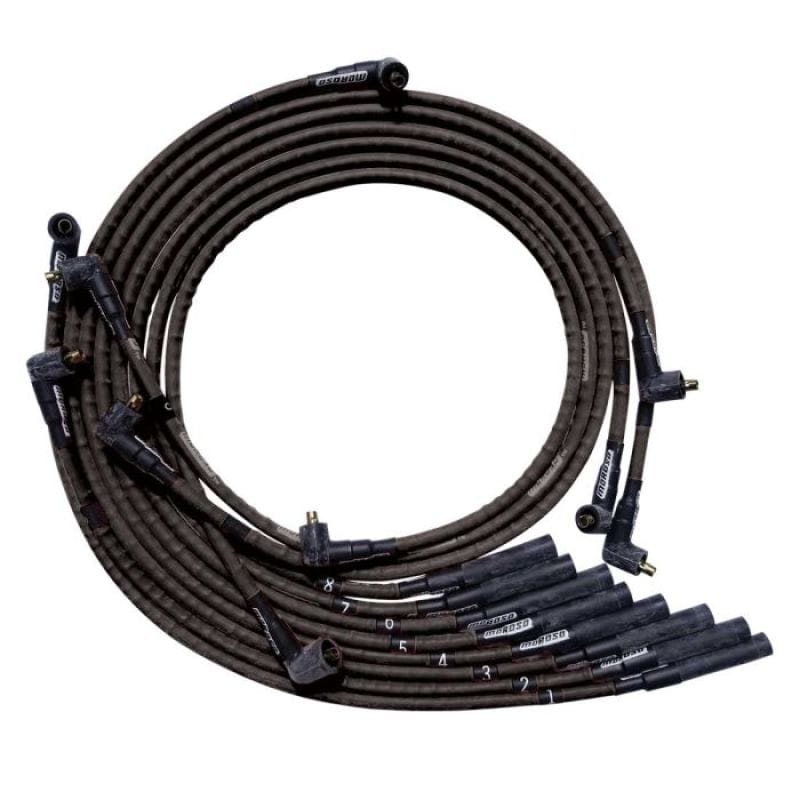 Moroso — Moroso BB Chrysler Mopar Str Plug End Non-HEI Sleeved Ultra Spark Plug Wire Set - Black