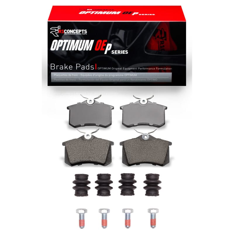 R1 Concepts — R1 97-08 Audi A4 (Mexico) Rear Optimum OE Pads & Hardware Kit
R1 Optimum Oe Pads a