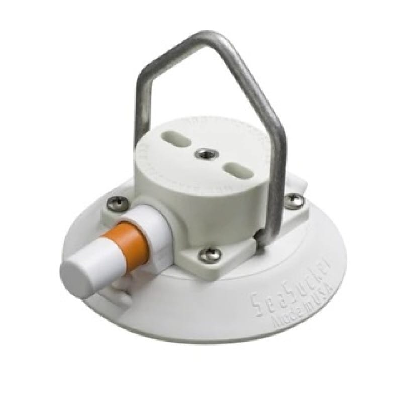 SeaSucker — SeaSucker 4.5in. SeaSucker w/Pointed Stainless Steel D-Ring - White