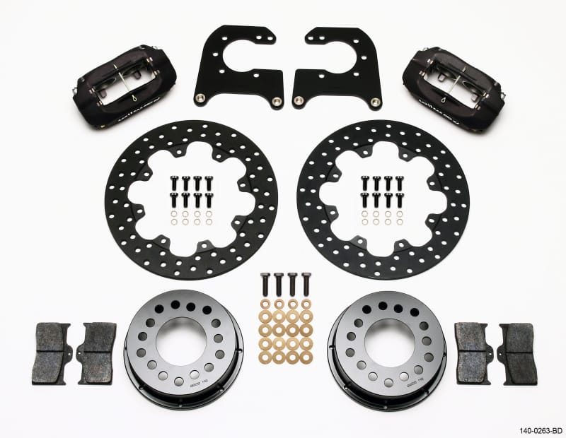 Wilwood — Wilwood Forged Dynalite Rear Drag Kit Drilled Rotor Chev 12 Bolt w C-Clips
BRAKE KIT