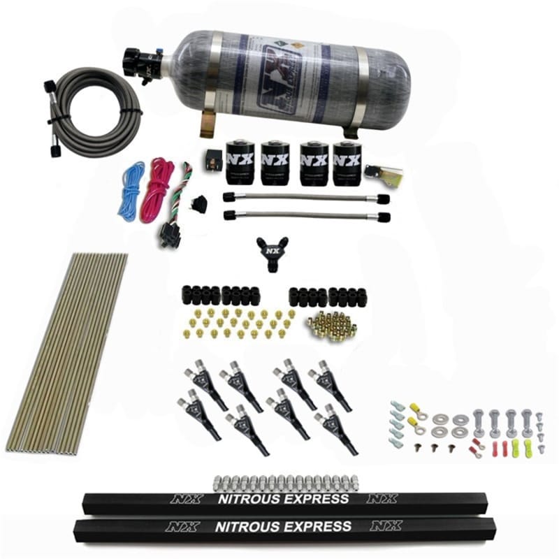 Nitrous Express — Nitrous Express Pro-Shk/Gas Nitrous Kit (200-600HP) w/Rails and Composite Bottle
Injection System Kit
N2OSys