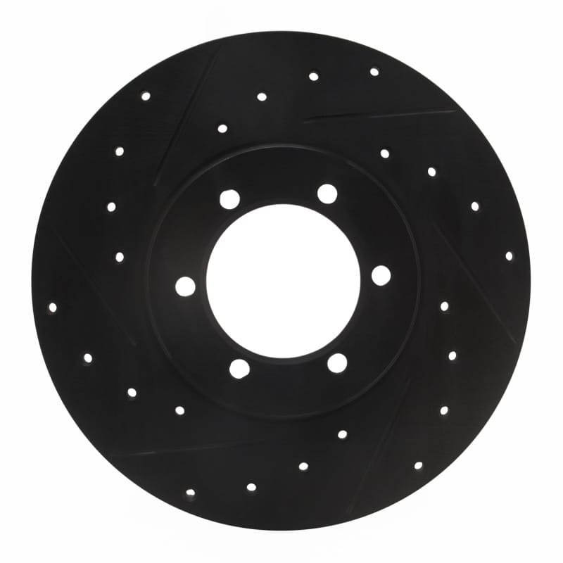 R1 Concepts — R1 78-82 Nissan 720 DATSUN Front Left Drilled & Slotted Black Brake Rotor
R1 Brake Rotor Drill