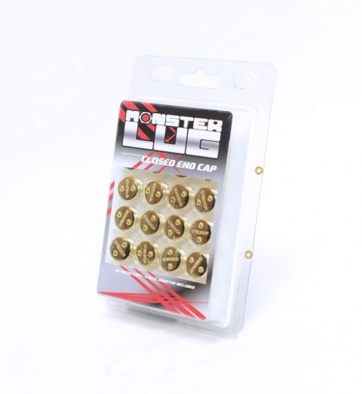 Wheel Mate — Wheel Mate Monster Lug Nut Caps - Gold 14x1.50