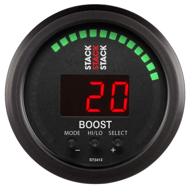 AutoMeter — Autometer Stack 52mm -1 to +2 Bar (-30INHG to +30 PSI) Boost Controller - Black
Boost Cntrl Blk 3Bar