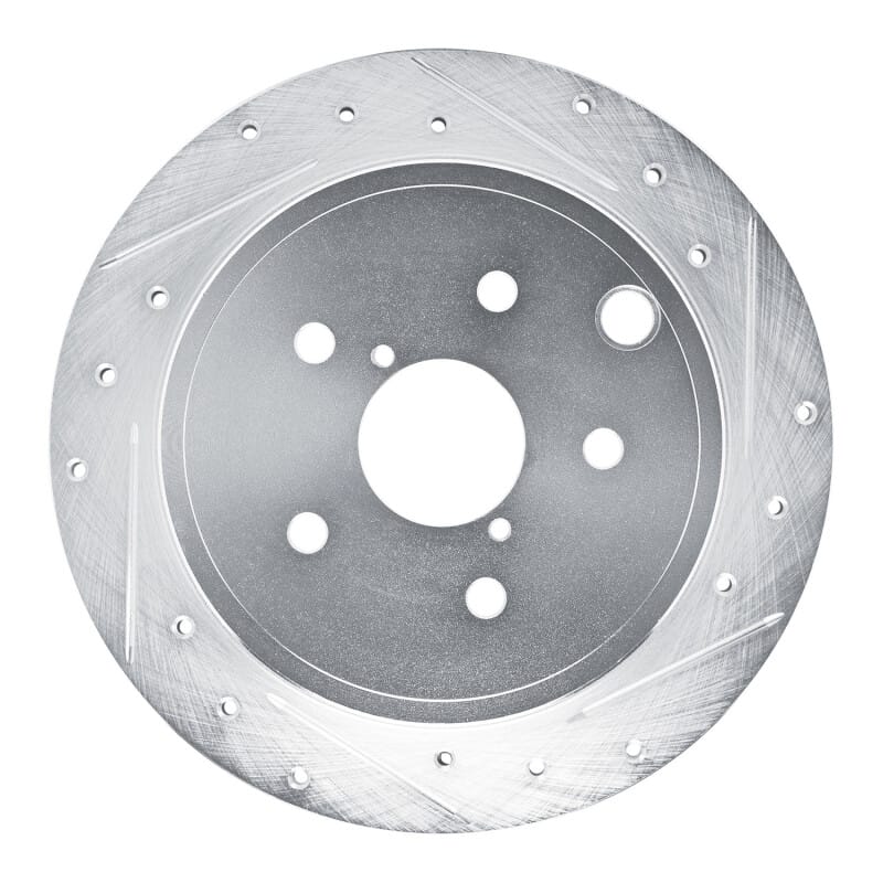R1 Concepts — R1 22-25 Subaru WRX Rear Right Drilled & Slotted Silver Brake Rotor