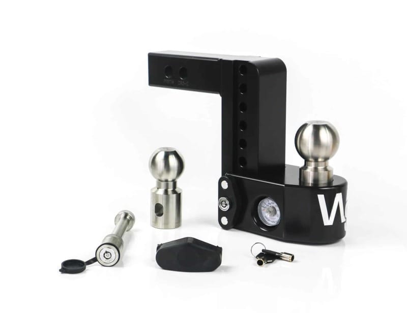Weigh Safe — Weigh Safe 6in Drop Hitch w/Built-in Scale & 2in Shank (8K/12.5K GTWR) w/WS05 - Black Cerakote