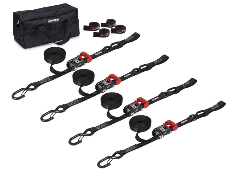 SpeedStrap — SpeedStrap 1In Heavy Duty Motorcycle/ATV Tie-Down Kit - Black