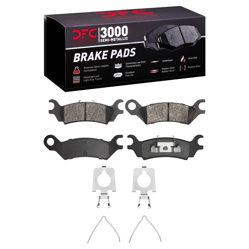 DFC — DFC 86-87 Mazda 626 Rear 3000 Semi-Metallic Brake Pads and Hardware Kit
DFC Brake Pad Set